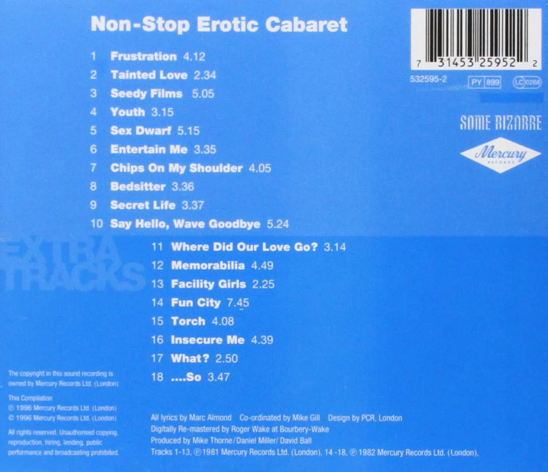 Non-Stop Erotic Cabaret - Soft Cell [Audio CD]