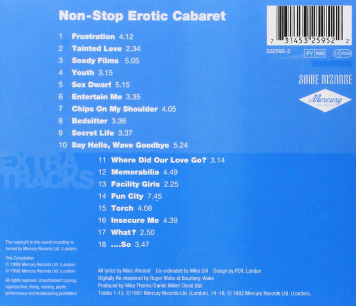 Non-Stop Erotic Cabaret - Soft Cell [Audio CD]
