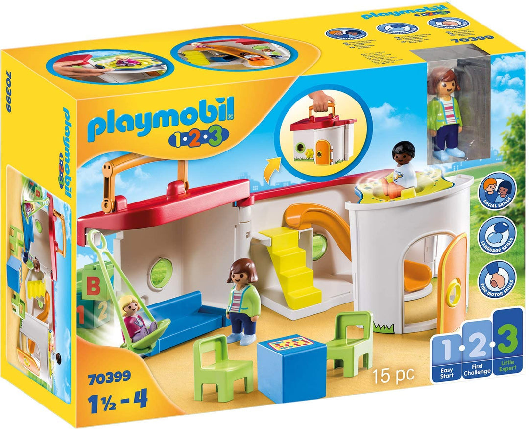 Playmobil 1.2.3 70399 Ma maternelle à emporter, pour les enfants