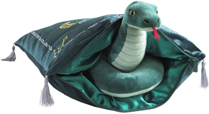 The Noble Collection Harry Potter Slytherin House Mascot Plush & Cushion - Officially Licensed 13in (34cm) Slytherin Snake Plush Toy Dolls Gifts