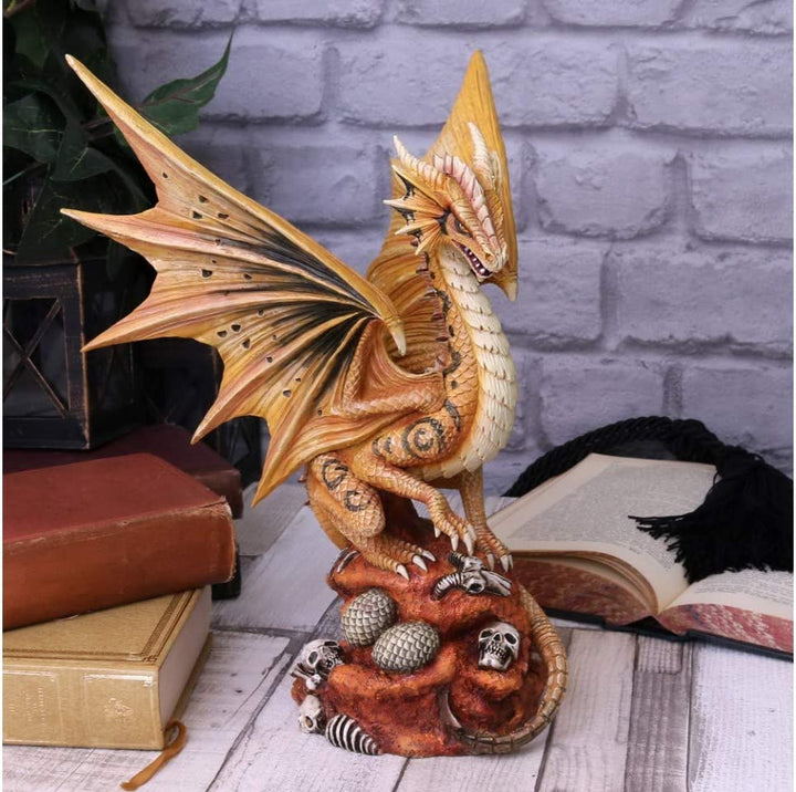 Nemesis Now Adult Desert Dragon Anne Stokes 24.5cm Figurine, Resin, Yellow, One