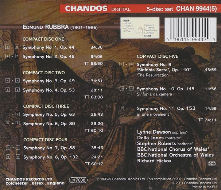 Edmund Rubbra: Complete Symphonies - Rubbra, E [Audio CD]