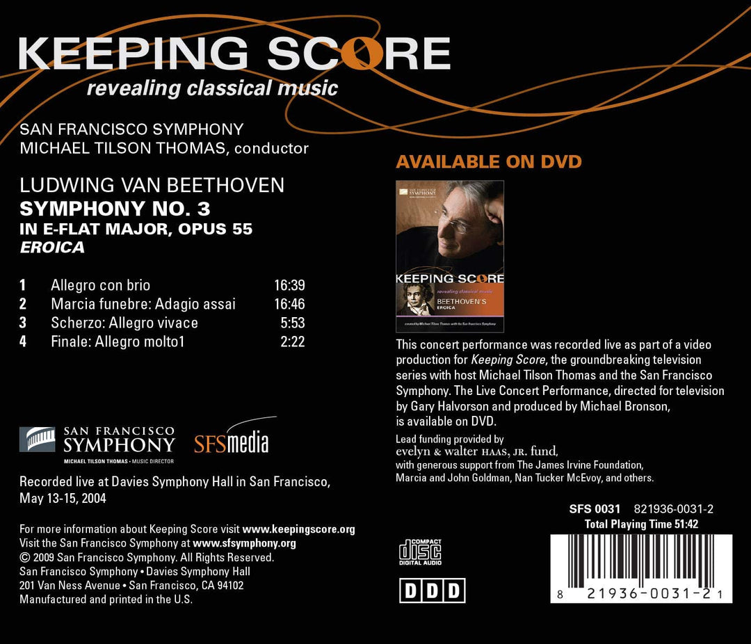 Beethoven: Symphony No. 3 [Audio CD]