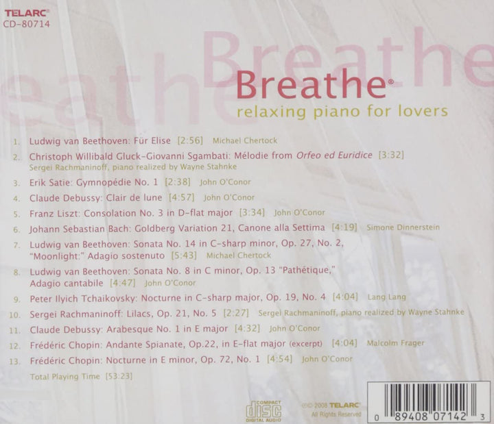 Breathe: Relaxing Jazz Piano for Lovers [Audio CD]