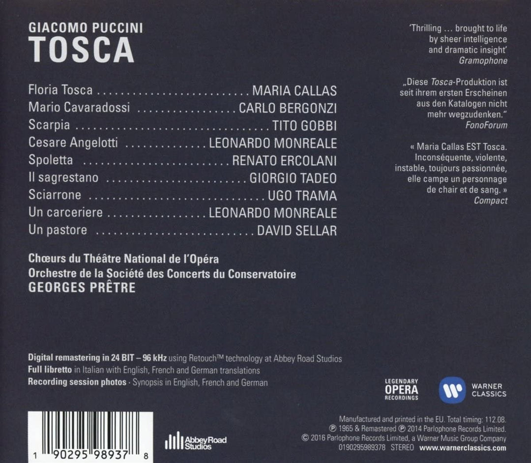 Maria Callas - Puccini: Tosca (Deluxe Opera Series) [Audio CD]