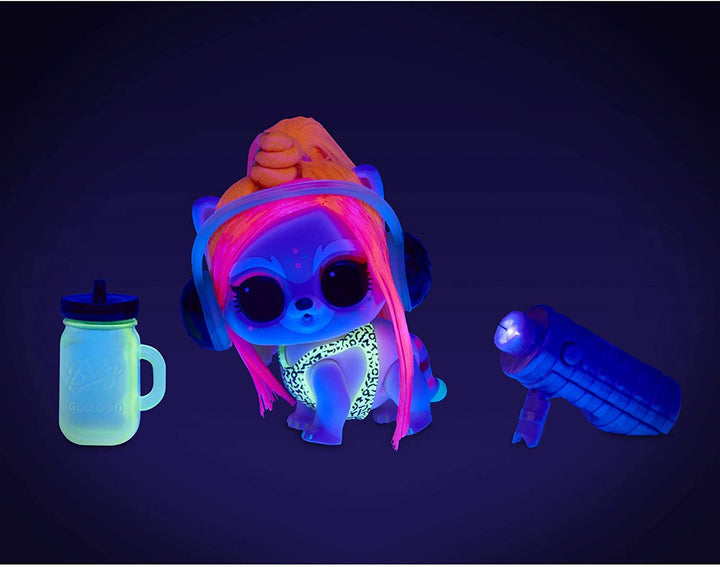 LOL Surprise Collectable Lights Pets - With 9 Surprises, Accessories and REAL Hair - Includes Black Light Surprises