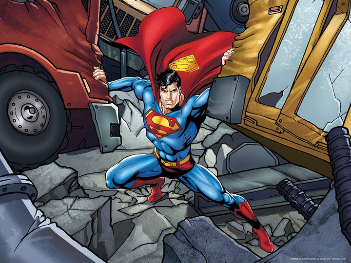 DC Comic SM32523 Superman Strength 3D Effect Jigsaw Puzzle, Multicolour