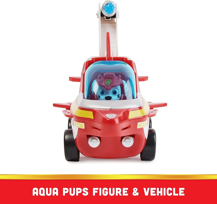 Paw Patrol Aqua Pups Marshall Transforming Dolphin Vehicle with Collectible Action Figure