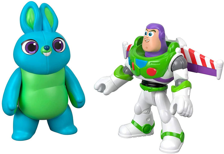 Disney Pixar GBG91 Toy Story 4 Imaginext Buzz Lightyear and Bunny Figure Pack, Multicolour