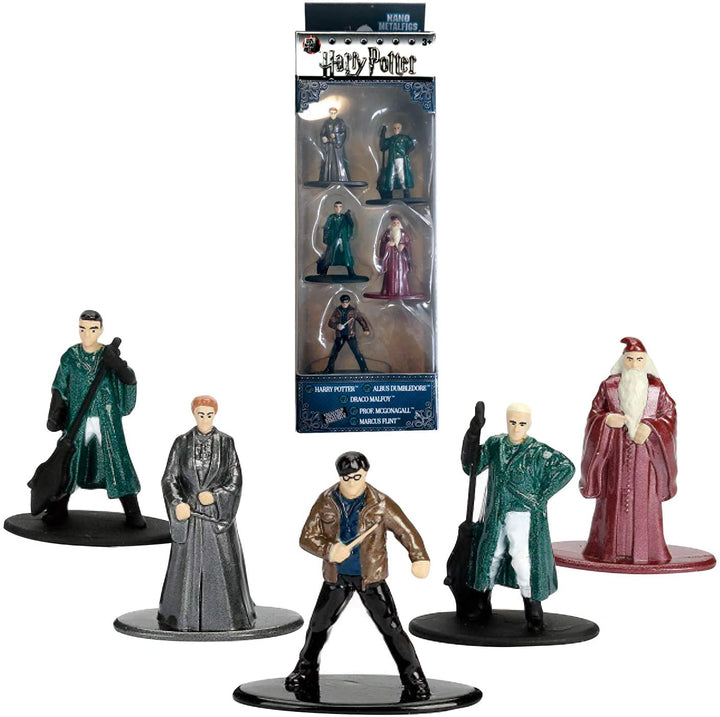 Dickie Toys 253180002 5 Pack Die-Cast Nano Set Figures, Harry Potter Collectable Figures, Multi-Colour