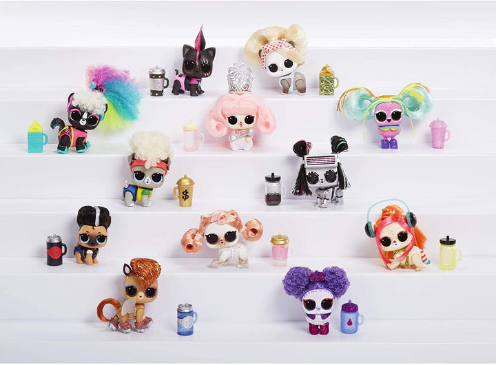 LOL Surprise Collectable Lights Pets - With 9 Surprises, Accessories and REAL Hair - Includes Black Light Surprises