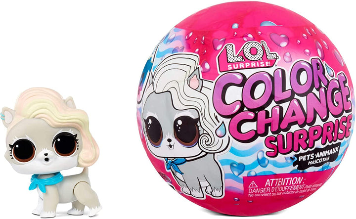 L.O.L. Surprise! Colour Change Surprise Pets. Adorable Pet with 6 Surprises to unbox, Fun Colour Change Effect in Ice Cold Water And Fashion Accessories. Collectible Pets For Boys And Girls Age 3+
