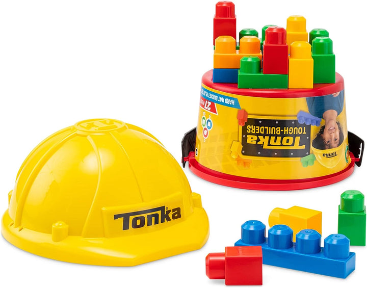 Tonka 06195 Hard Hats & Blocks Bucket, Construction Toy for Children