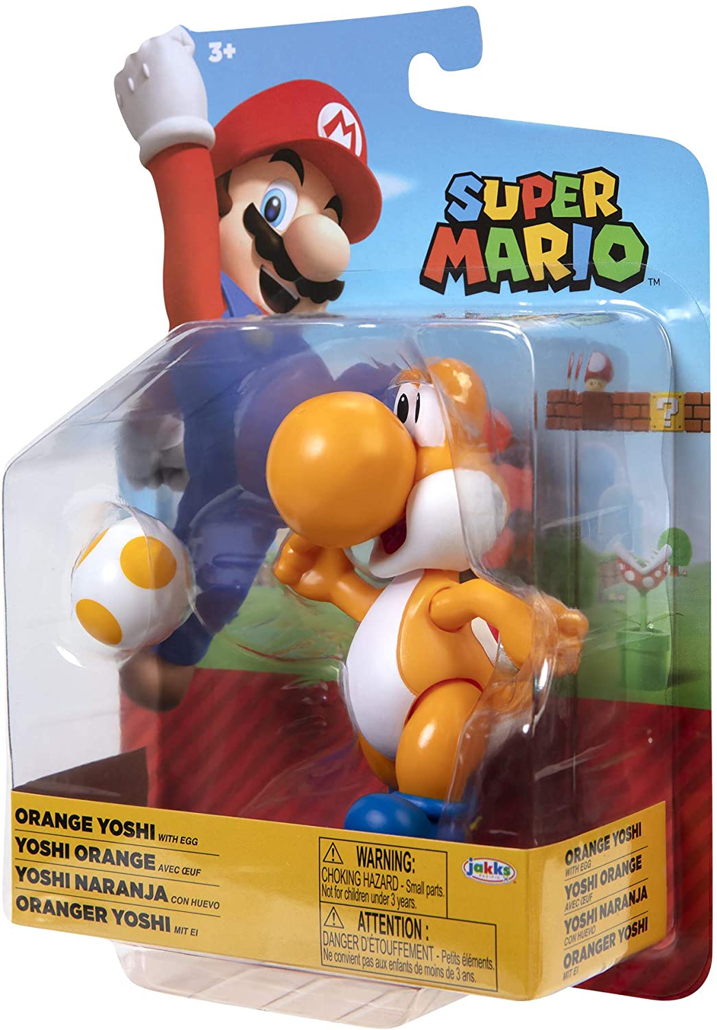 Nintendo Super Mario 10cm Figure - Orange Yoshi with Egg