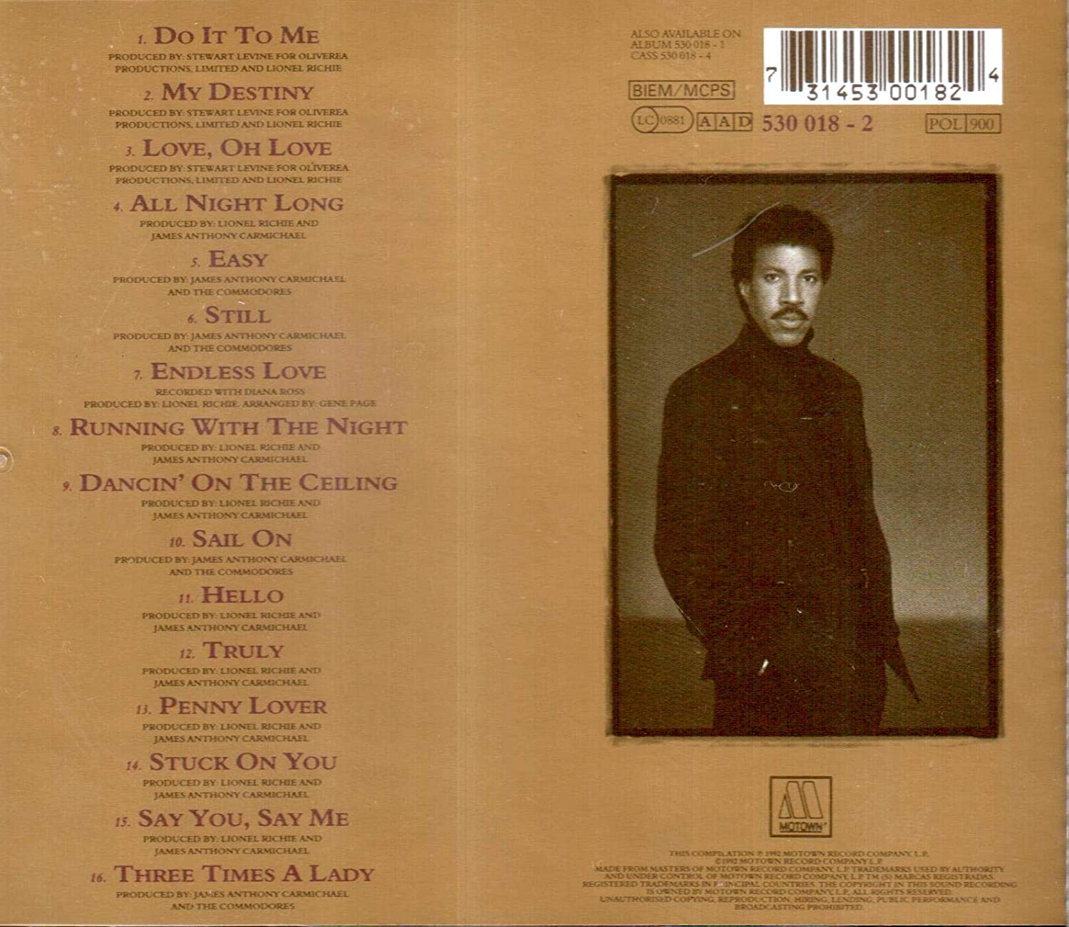 Lionel Richie - De l&#39;avant vers l&#39;arrière 3