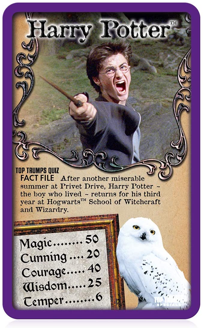 Harry Potter and the Prisoner of Azkaban Top Trumps Specials Card Game