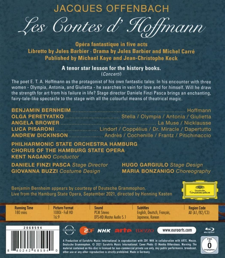 Offenbach: Les Contes d'Hoffmann [Blu-ray] [2022] [DVD]