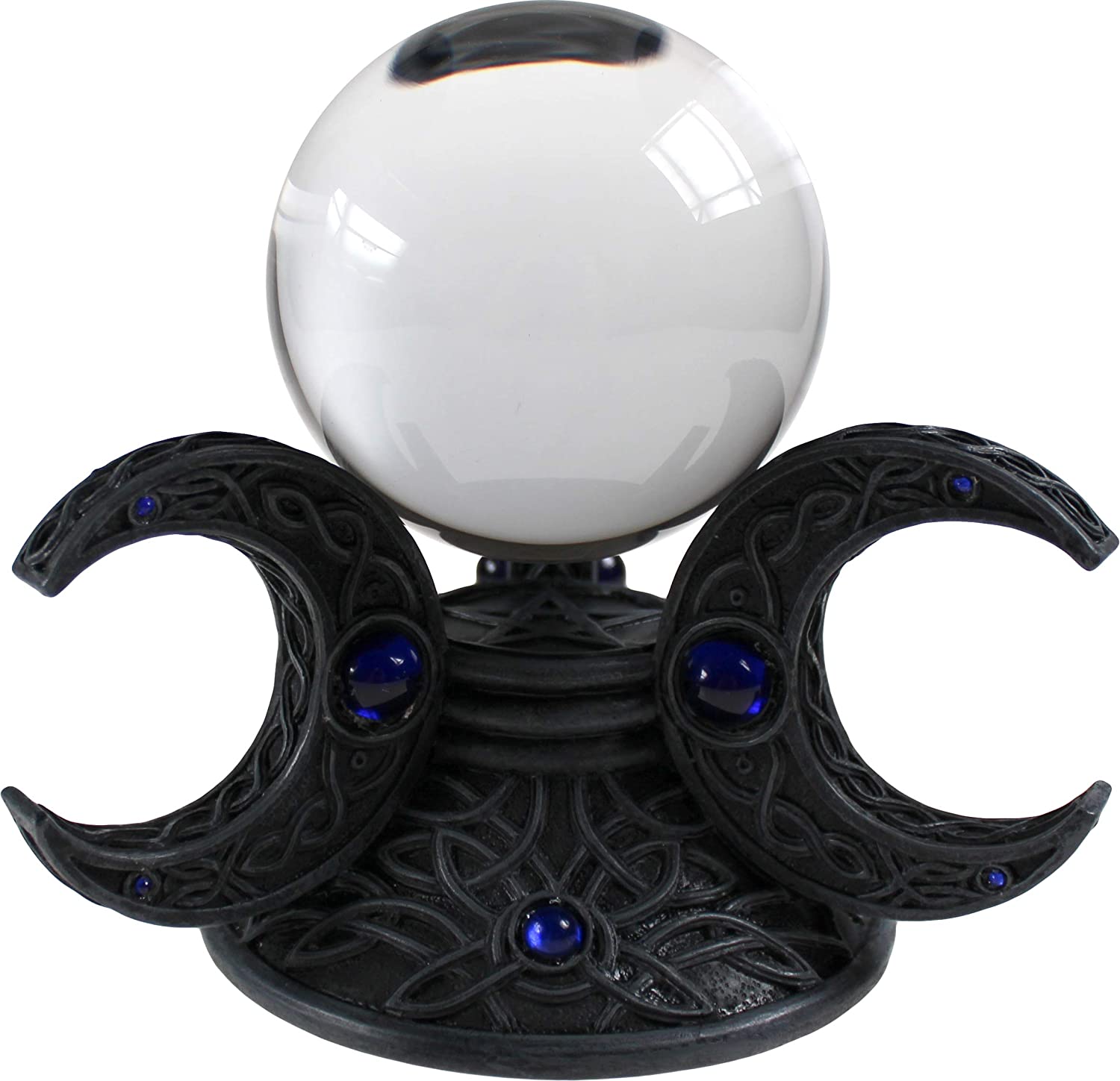 Nemesis Now Triple Moon Goddess Hand-Painted Resin Crystal Ball Holder 3