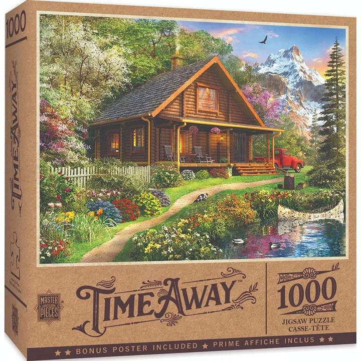 MasterPieces 71750 Mountain Retreat Time Away Puzzle, 1000-Piece