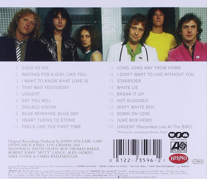 Foreigner - The Definitive Foreigner [Audio CD]