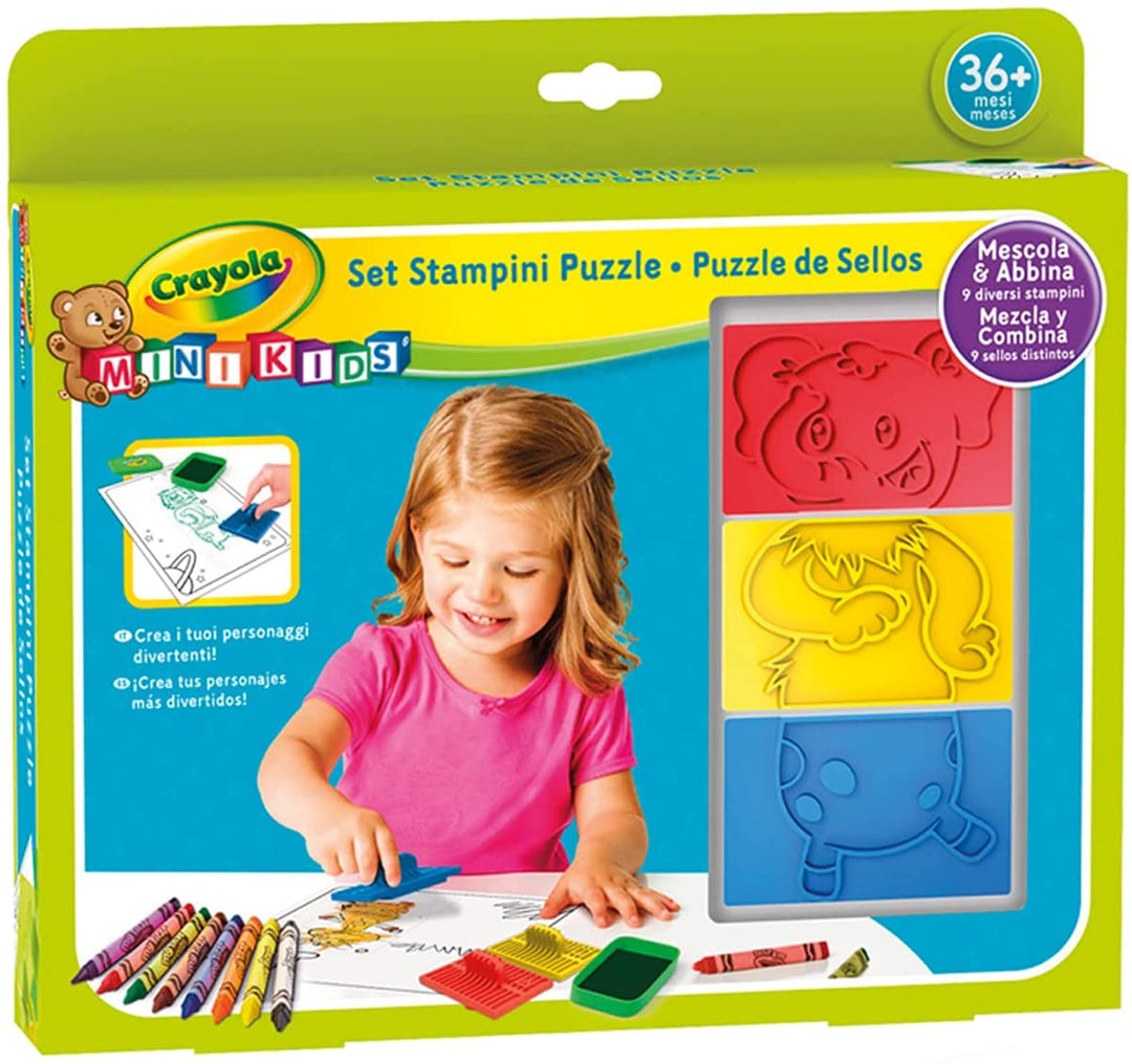 Crayola Mini Kids Puzzle, Create Your Fun Characters with the Stamps, 36 Months, Multicoloured (81-1466)