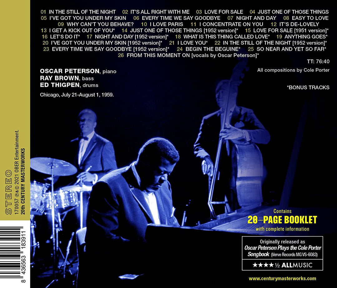 Oscar Peterson - Plays The Cole Porter Songbook [Audio CD]