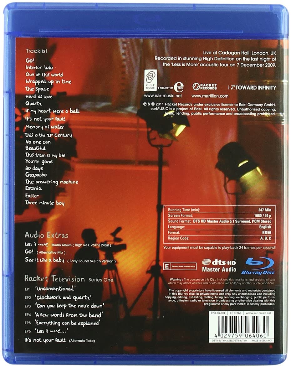Marillion: Live From Cadogan Hall [2011] [Region Free] [Blu-ray]