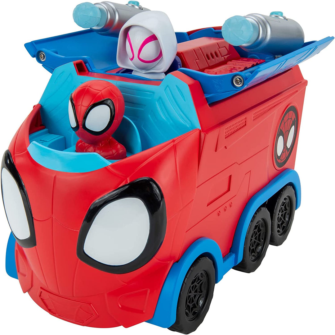 SPIDEY AND FRIENDS SNF0081 Web Spinning HAULER-8-Inch 3-in-1 Transforming Vehicl