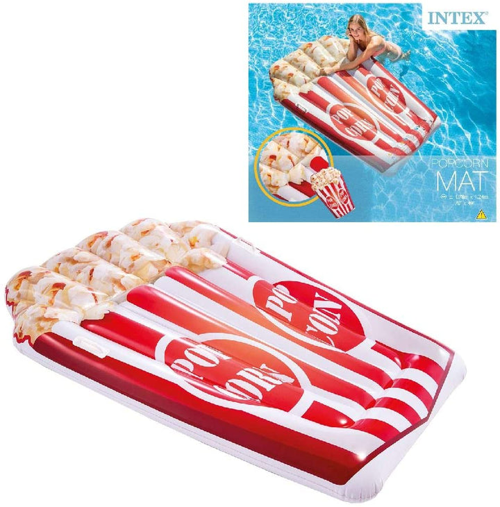 Intex Popcorn Inflatble Pool Lilo Mattress with Handles 178 x 124 cm