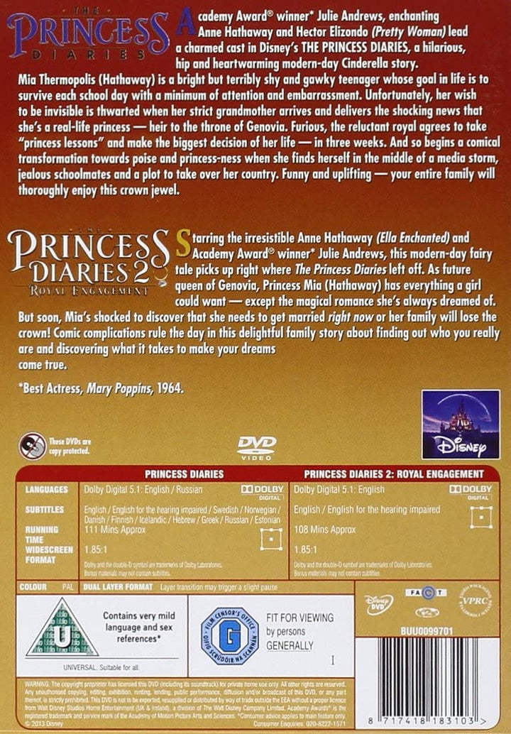 The Princess Diaries 1&2 [DVD]