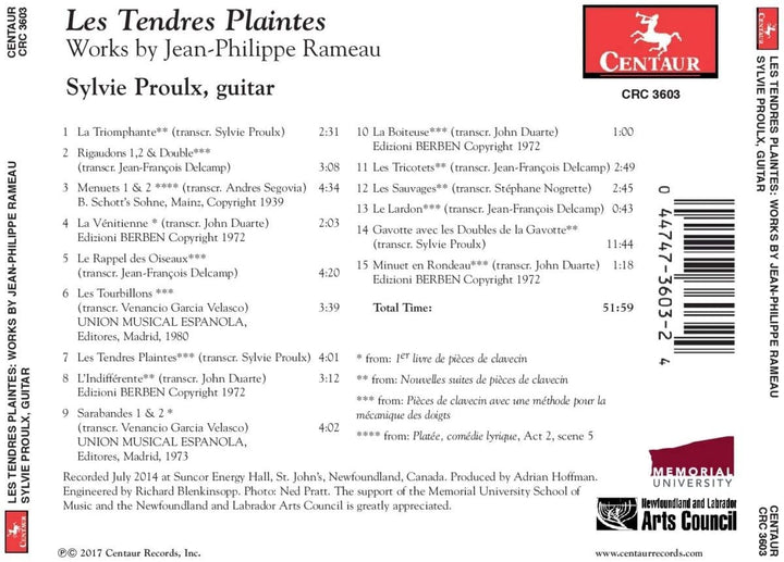 Sylvie Proulx - Duarte: Les tendres plaintes [Audio CD]