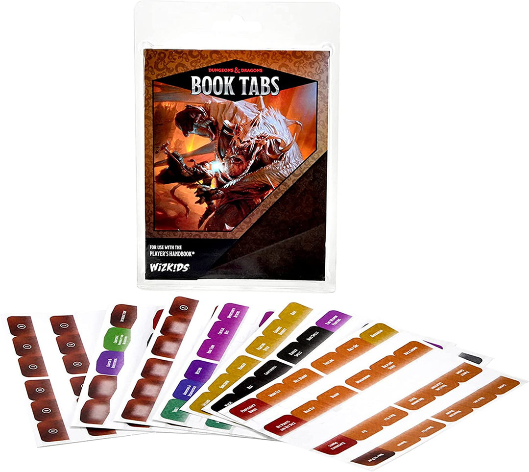 WizKids D&D Book Tabs: Player's Handbook Book Tabs, RPG Accessory