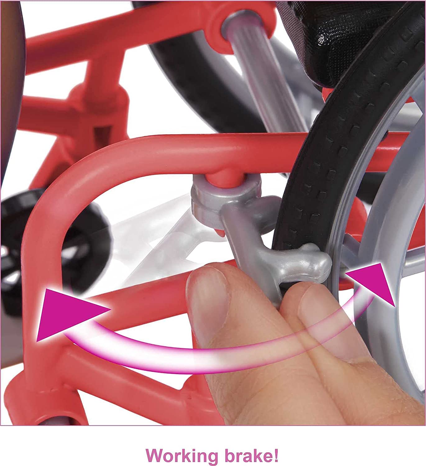 Barbie Fashionistas Doll #166 avec fauteuil roulant et cheveux bruns frisés 3