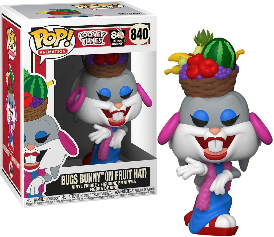 Looney Tunes 80th-Bugs Bunny Bugs Bunny (en chapeau de fruits) Funko 49161 Pop! Vinyle #840