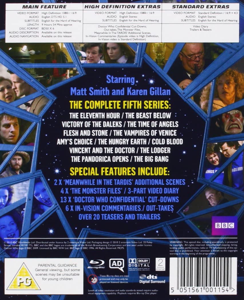 Doctor Who - The Complete Series 5 [Region Free] - Sci-fi [Blu-Ray]