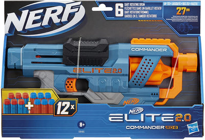 Nerf Elite 2.0 Commander RD 6 Blaster, 12 Official Nerf Darts, 6 Dart Rotating - Yachew