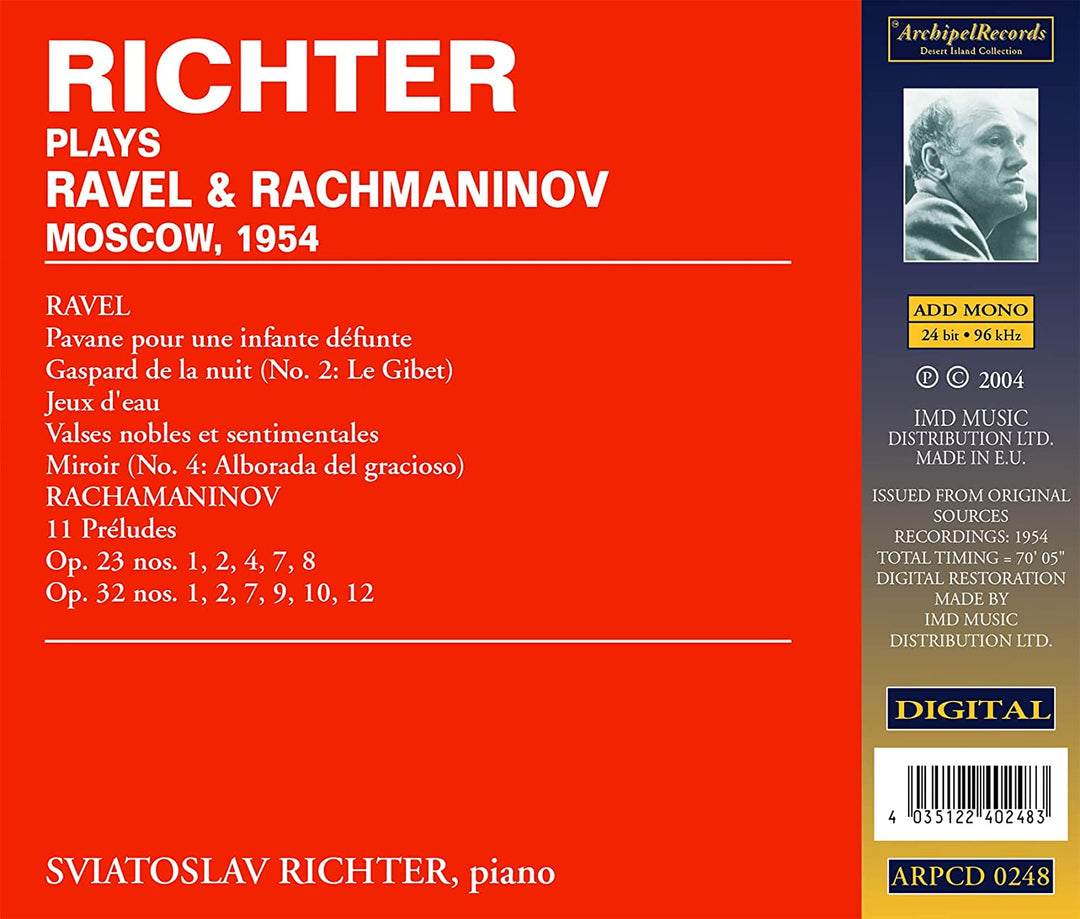 Richter - Richter plays Ravel [Audio CD]