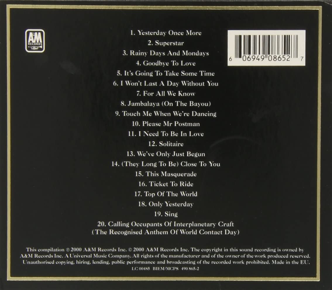 Carpenters - Gold: Greatest Hits [Audio CD]