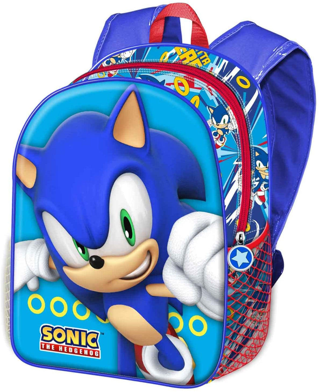 Sega-Sonic Fast-Small 3D Backpack, Blue