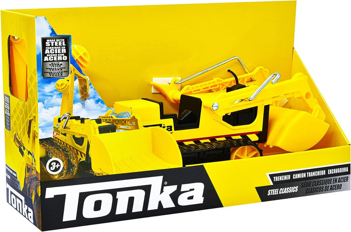 Tonka 06063 Classic Steel Trencher, Kids Construction Toys for Boys and Girls