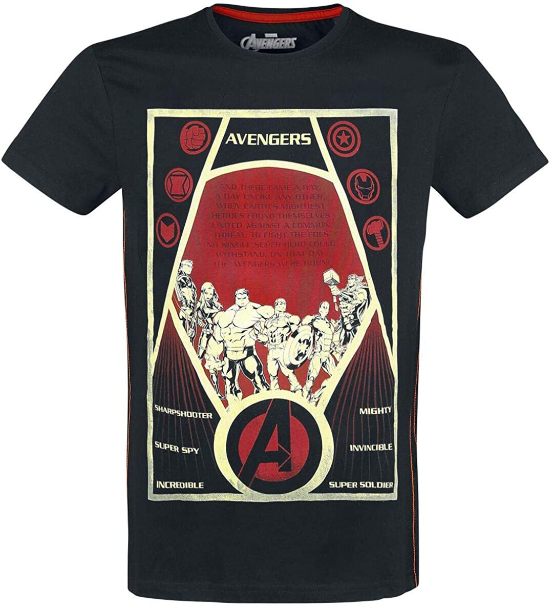 Avengers Endgame - Constructivism Poster T-Shirt Black S