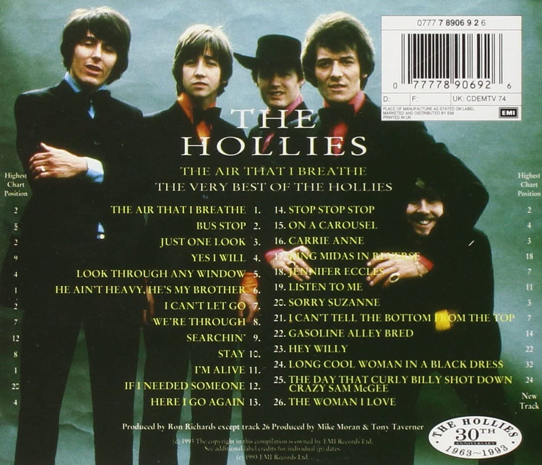 Hollies - The Air That I Breathe: The Very Best Of The Hollies [Audio CD]