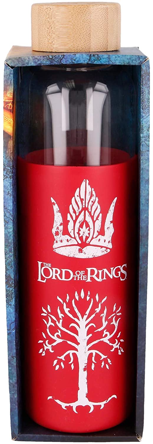 Stor |Young Adult Glass Bottle With Silicone Cover 585 Ml Lord Of The Rings