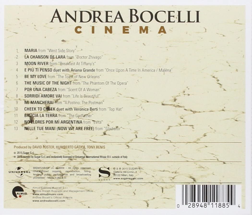 Andrea Bocelli - Cinema [Audio CD]