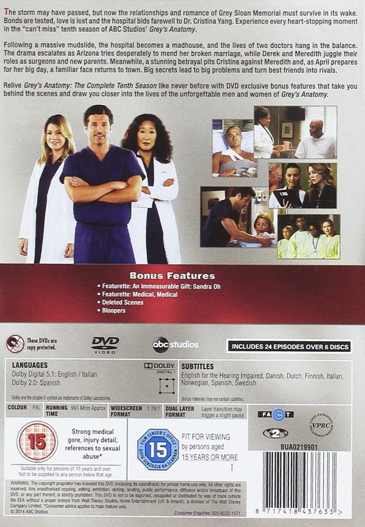 Grey's Anatomy - Season 10 - Drama [DVD]