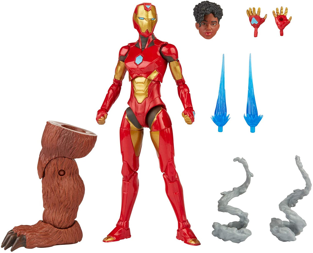 Hasbro Marvel Legends Series 6-inch Ironheart Action Figure Toy, Premium Design and Articulation, Includes 5 Accessories and 1 Build-A-Figure Part Multicolor, F0360