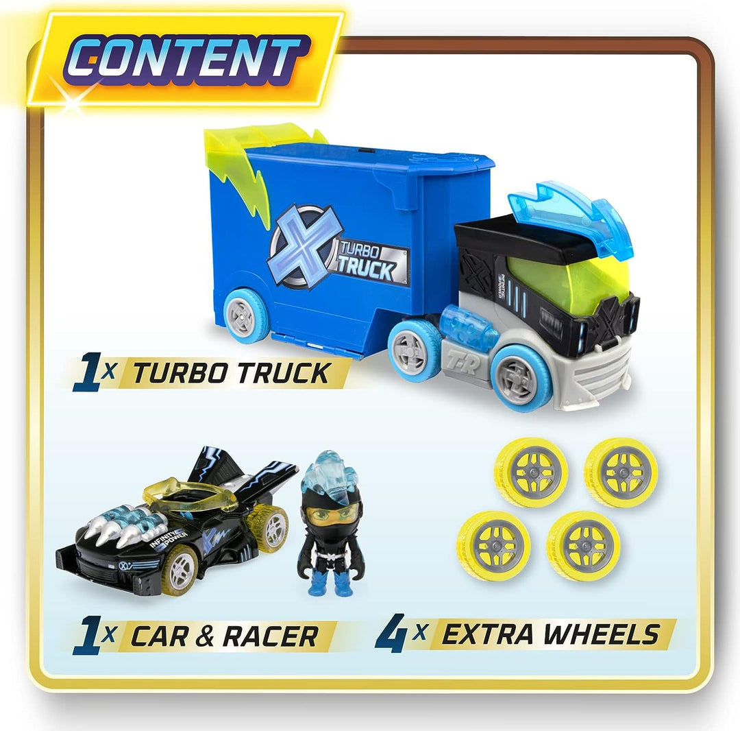 T-RACERS Turbo Truck – X-Racer truck with 1 exclusive X-Racer driver and 1 exclusive X-Racer