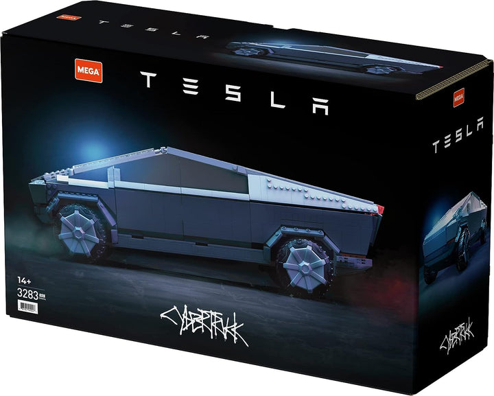 MEGA Tesla Vehicle Building Toy for Adults, Cybertruck Collector Truck with 3283 Pieces and Accessories, GWW84