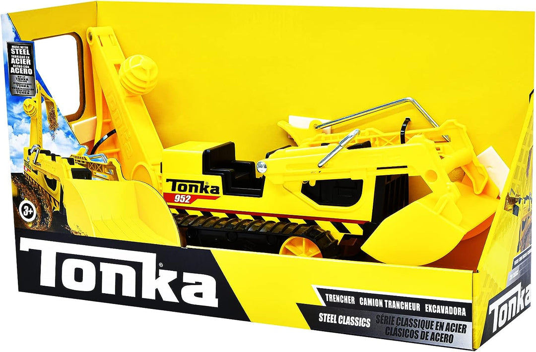 Tonka 06063 Classic Steel Trencher, Kids Construction Toys for Boys and Girls