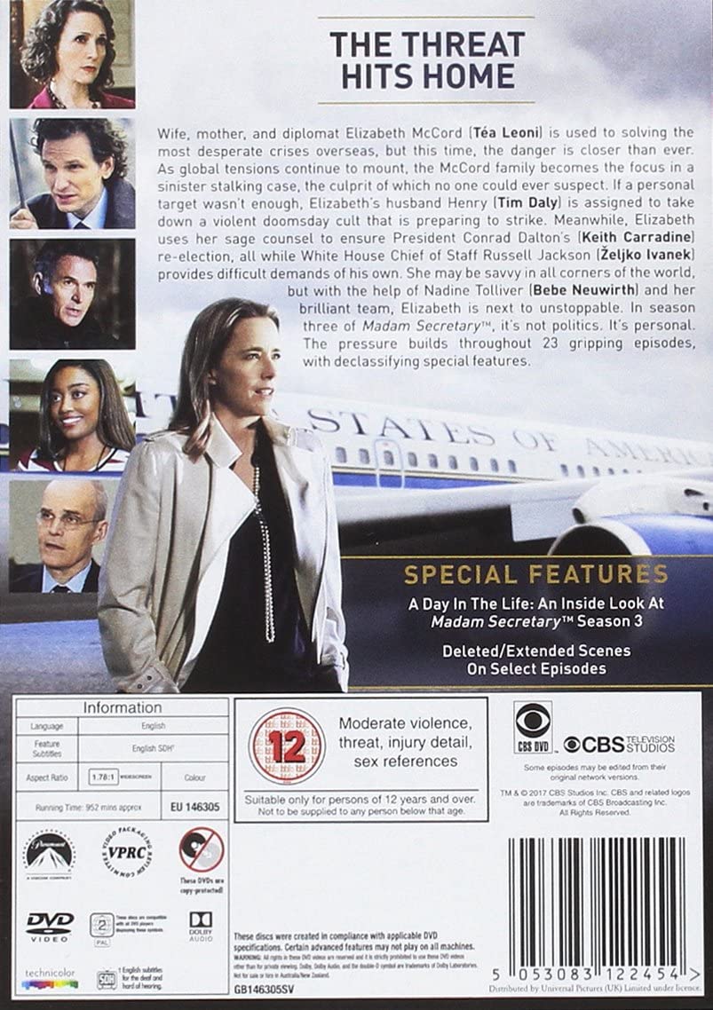 Madam Secretary: Season 3 - Political drama [DVD]